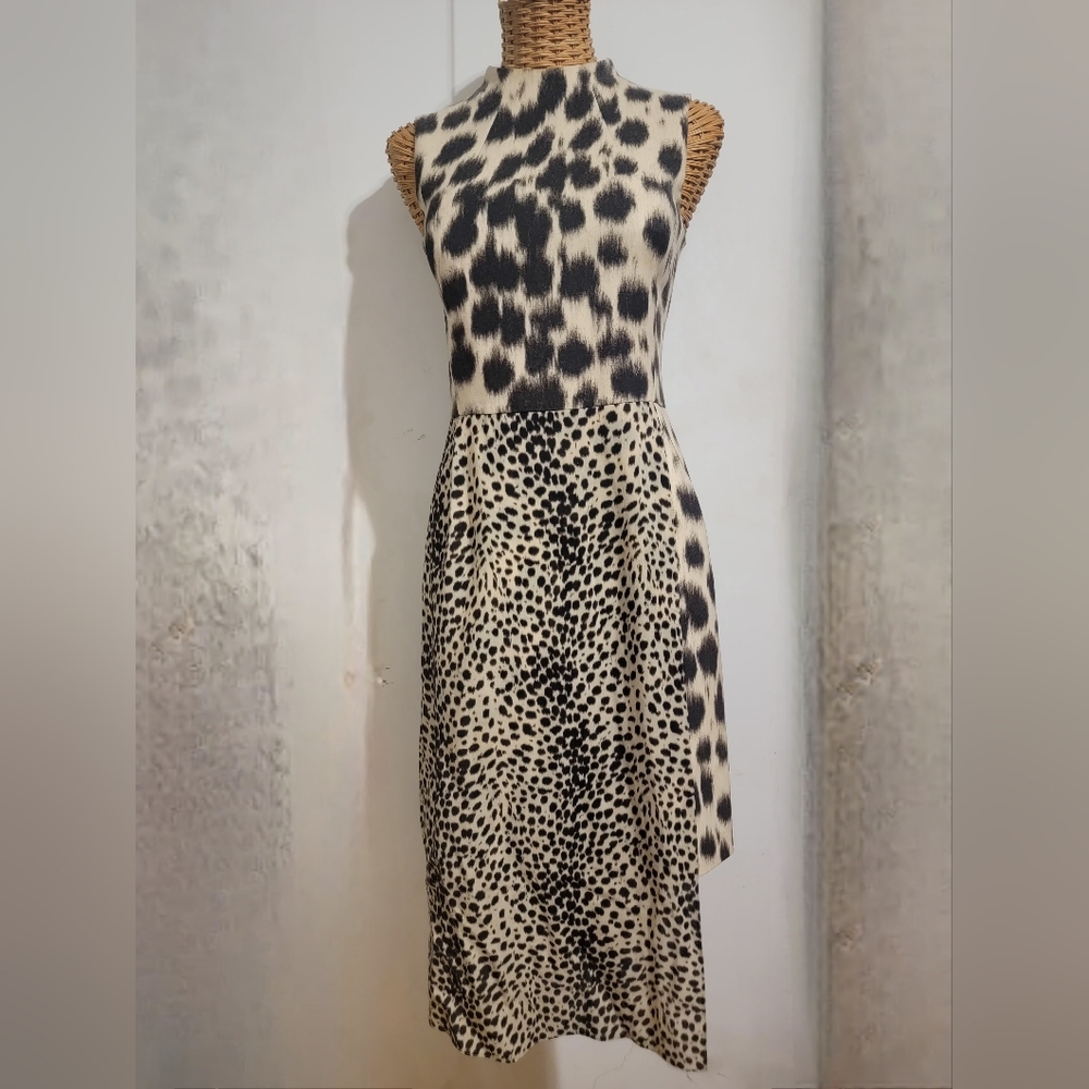 Akris Leopard Print Asymmetrical Dress